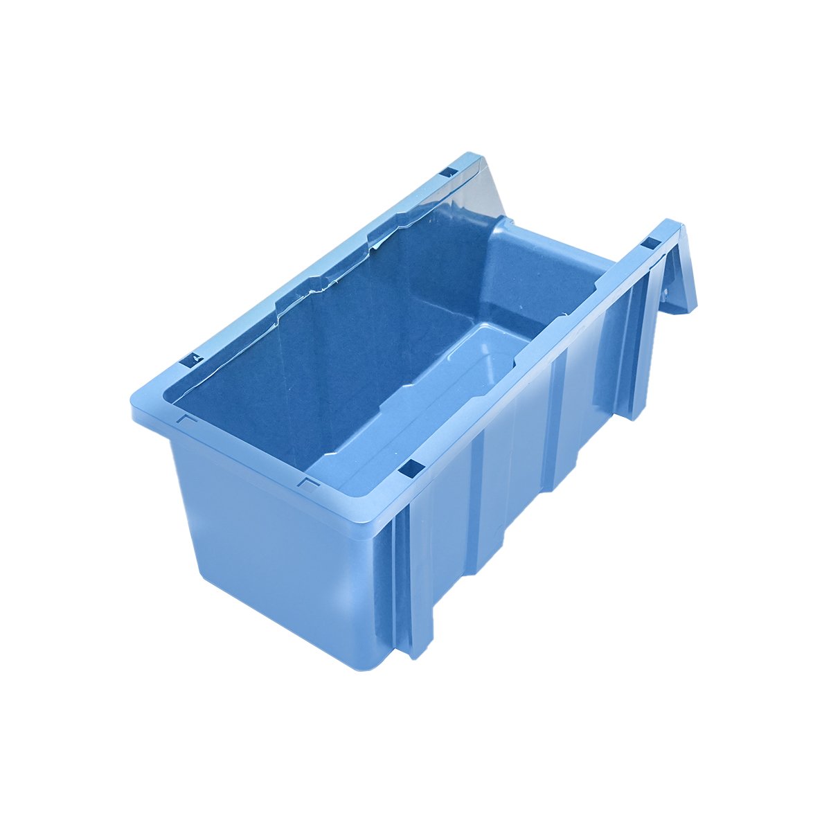 Stand cu 26 cutii pentru depozitare / organizare, cutie din plastic albastra,1020x510x1350mm